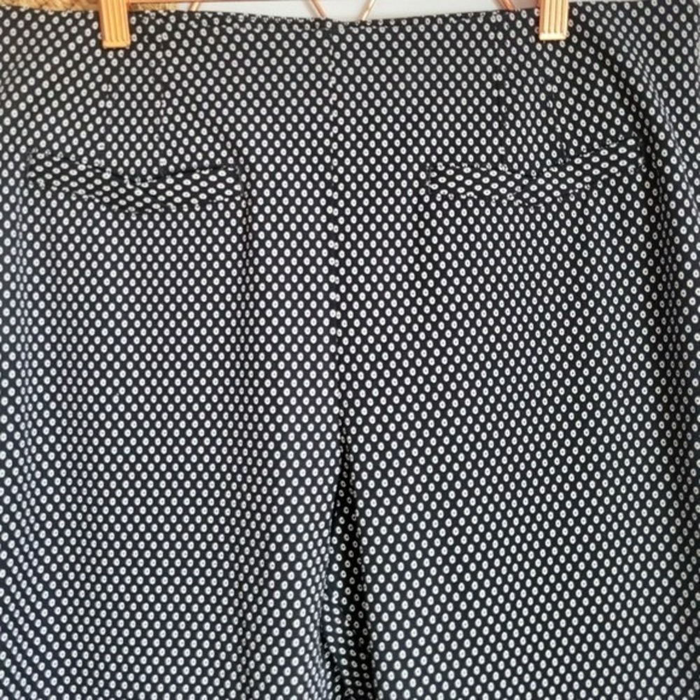 Anthropologie NEW The Essential Slim Black Dot Trouser Pants Womens SZ 14 Career - Picture 5 of 11